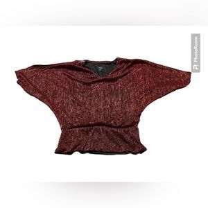 Women’s Red, Sparkly MSK Blouse in XL